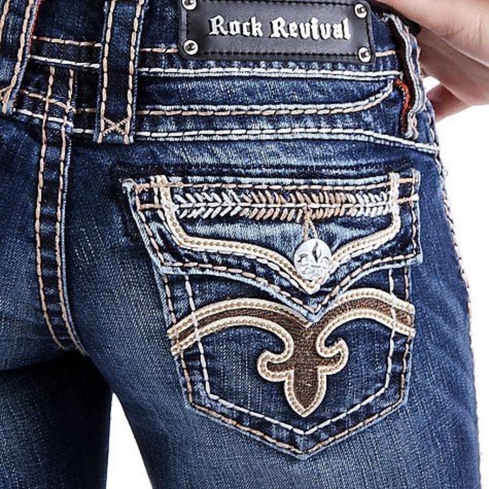 Womens Rock Revival Anja Boot Jeans